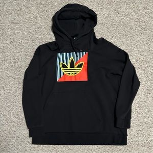 Men’s Adidas Hoodie | XXL | Black + Trefoil Design